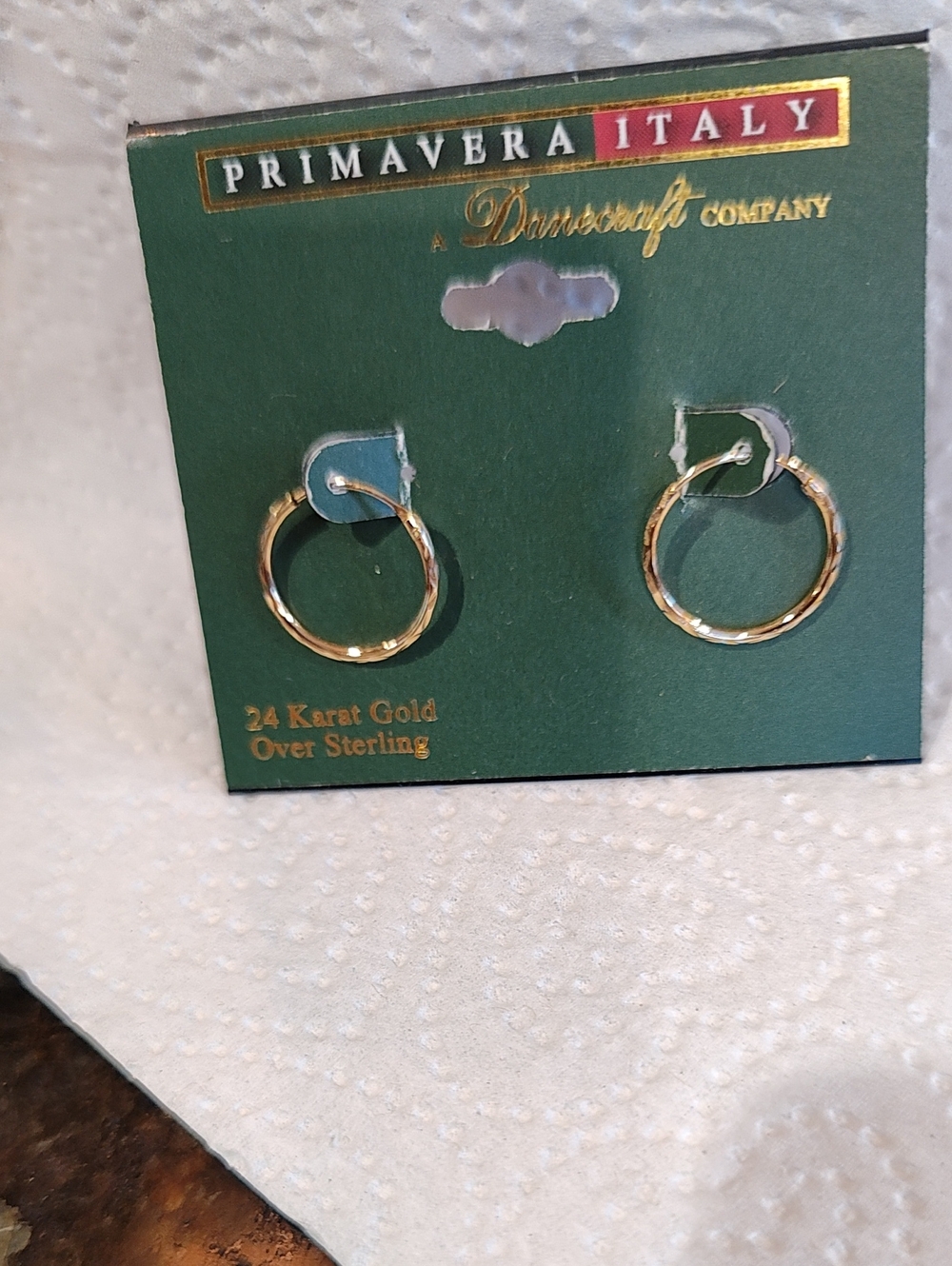 Craft 24K Gold Over Sterling Twisted Hoop Earrings